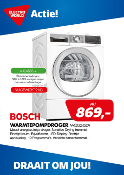 Bosch Warmtepompdroger 869,-