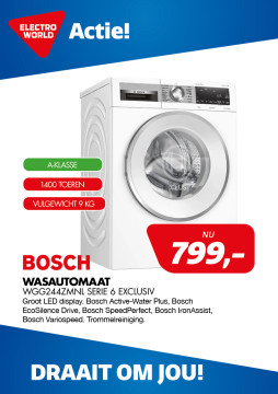 Bosch Wasautomaat WGG244ZMNL 799,-