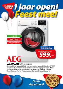 AEG wasmachine LR63BERLIN 599,- euro